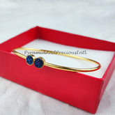 Druzy bangle, gold plated handmade bangle, blue druzy bangle, statement bangle, druzy jewelry, gift for mother